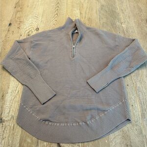 Gray Women's Half-Zip Sweater